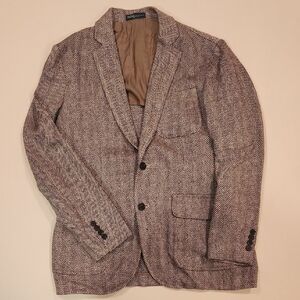 Polo Ralph Lauren Men's Herringbone Linen Blazer - Brown